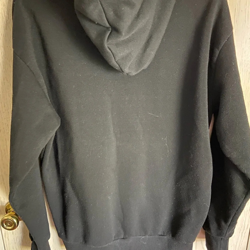 CROOKS & CASTLES Black Logo Hoodie Kangaroo Pocket Sweatshirt Sz Small - Picture 10 of 10